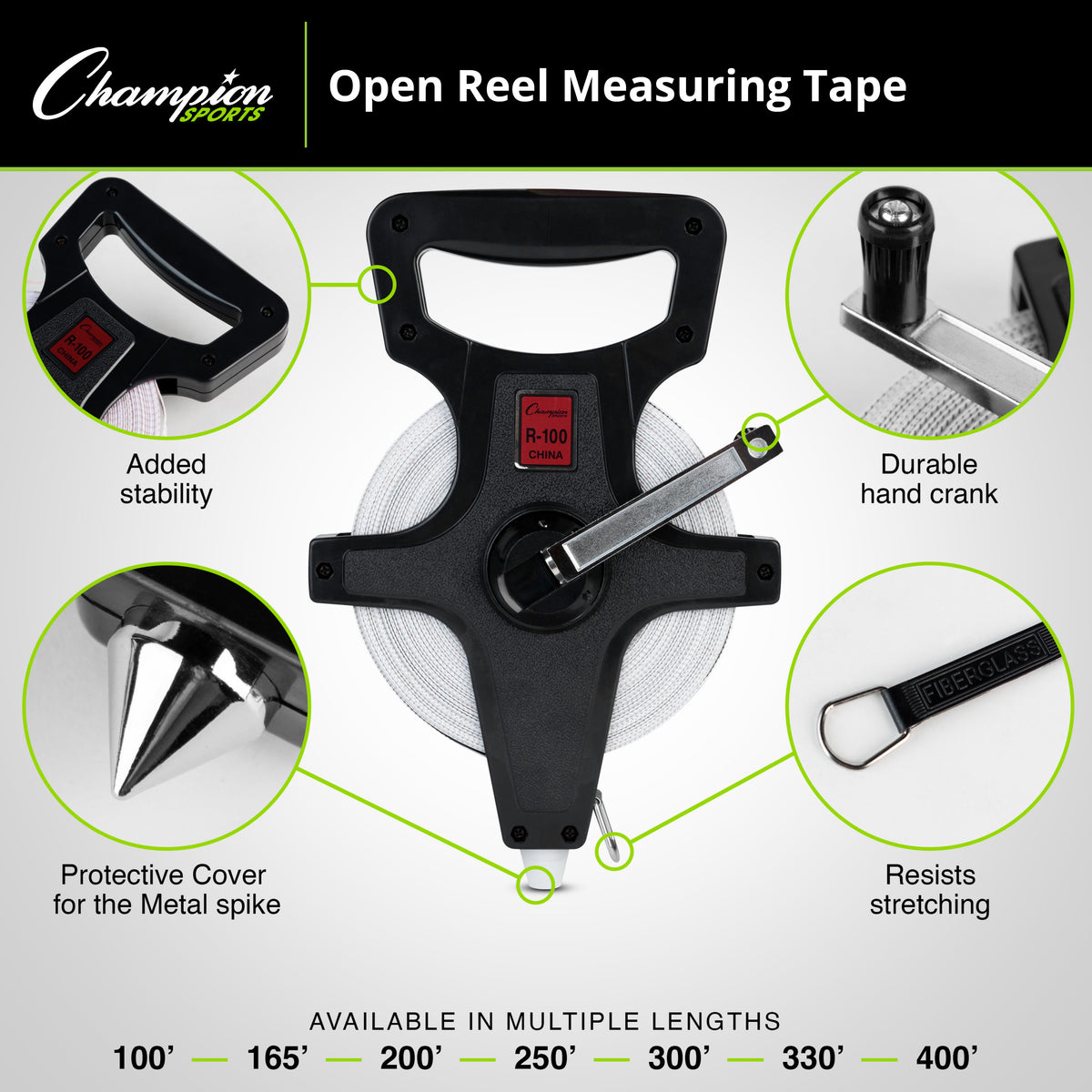 Champion Sports Open Reel Measuring Tape