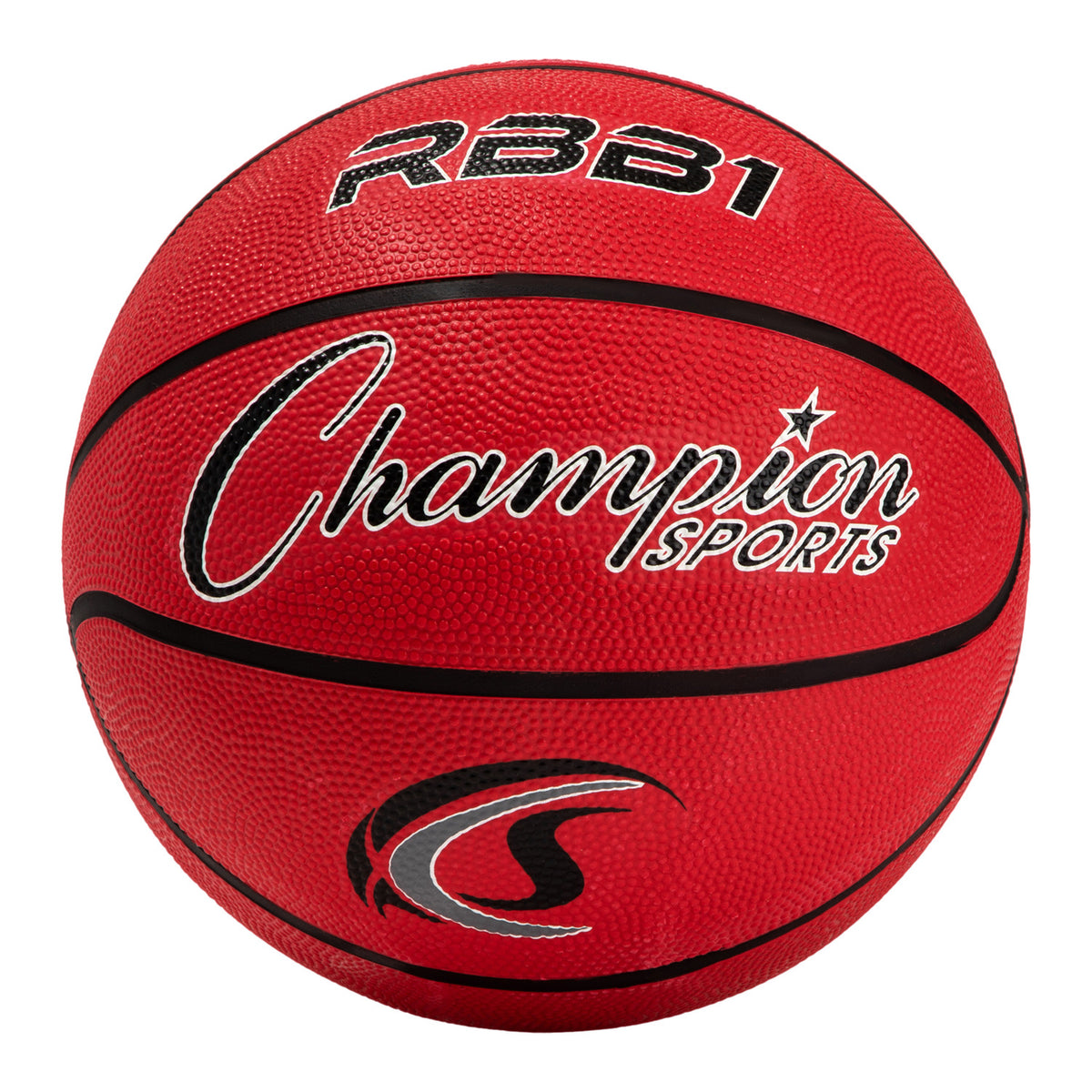 Champion Sports Size 7 Rubber Basketball - Red