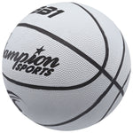 Champion Sports Size 7 Rubber Basketball - White