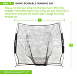 Champion Sports Rhino Flex 7' x 7' Portable Training Net