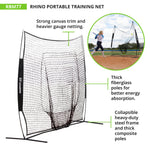 Champion Sports Rhino Flex 7' x 7' Portable Training Net