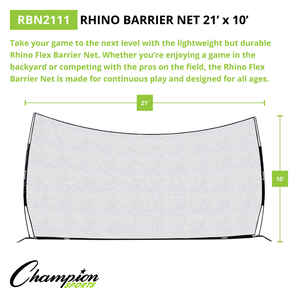 Champion Sports Rhino Flex Barrier Net