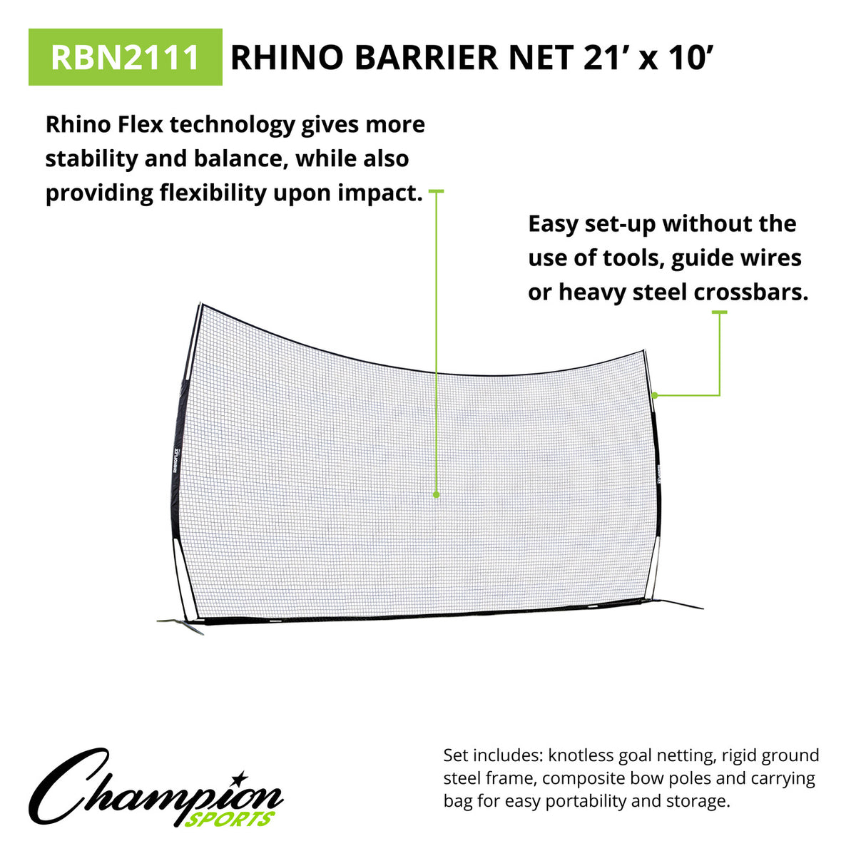 Champion Sports Rhino Flex Barrier Net