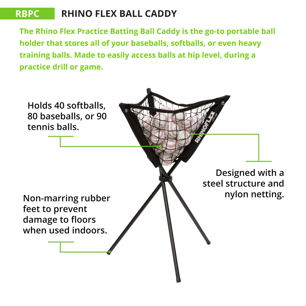 Champion Sports Rhino Flex Ball Caddy