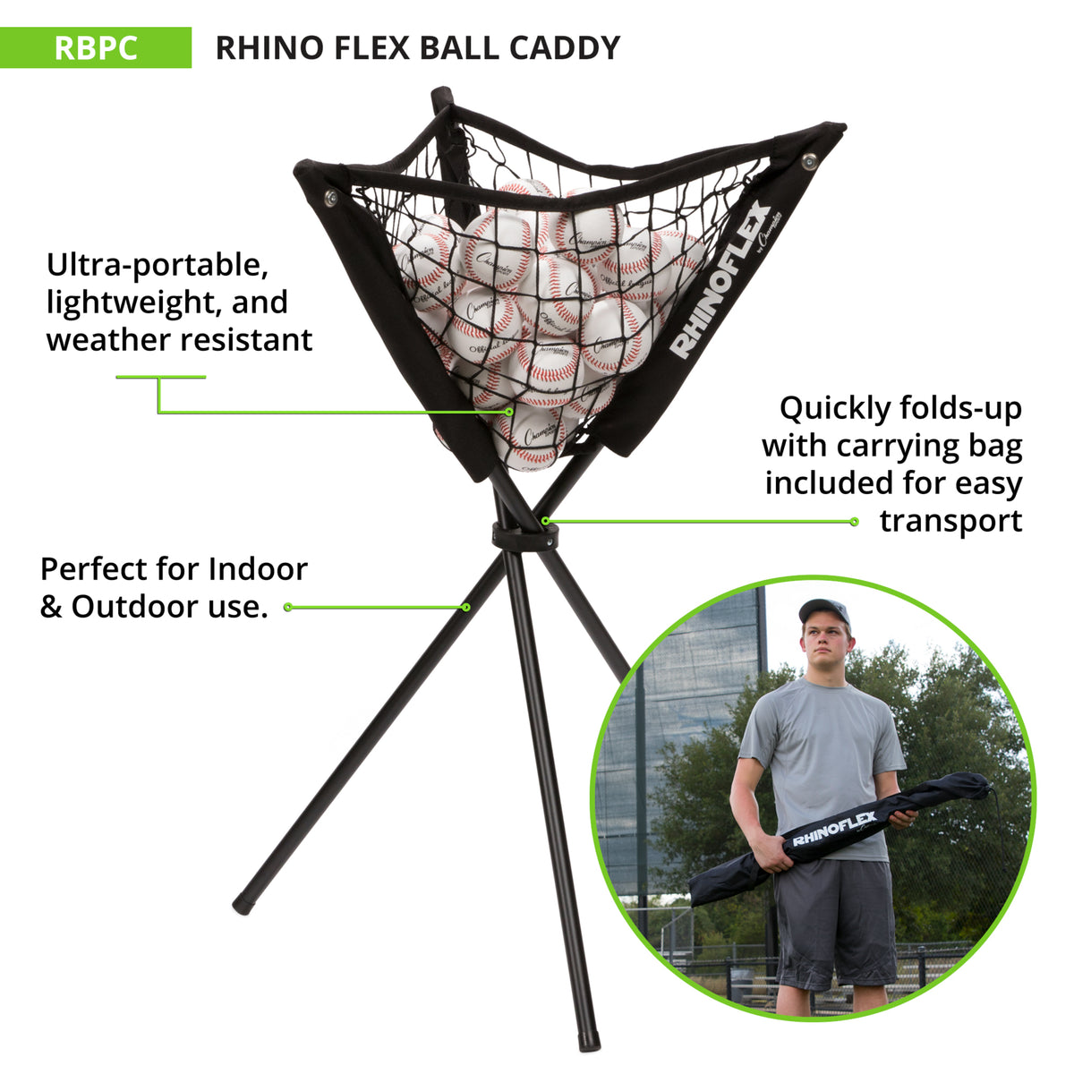 Champion Sports Rhino Flex Ball Caddy