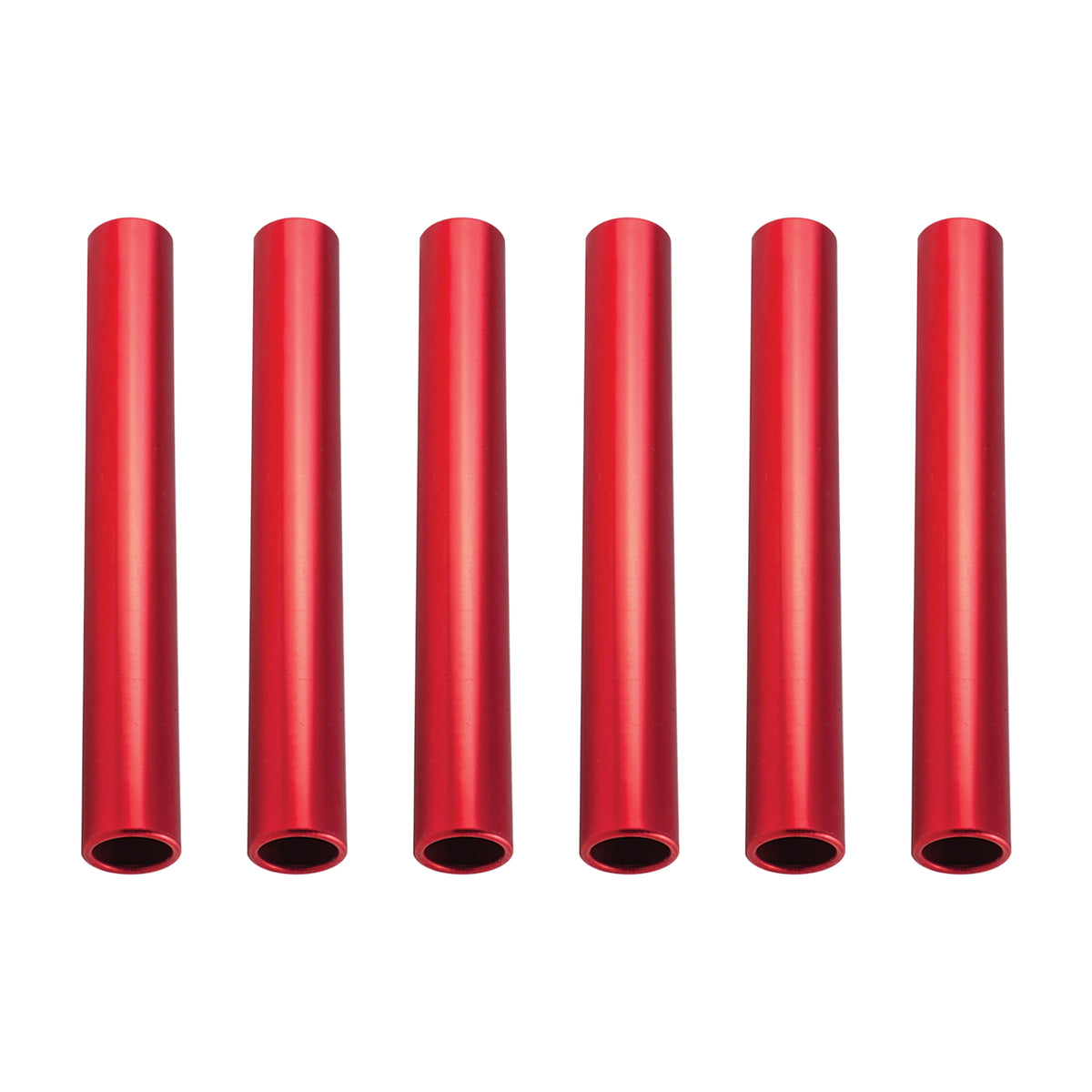 Champion Sports Aluminum Relay Batons - Set of 6 - Red