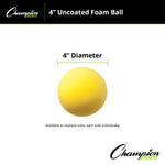 Champion Sports Uncoated Regular Density Foam Ball