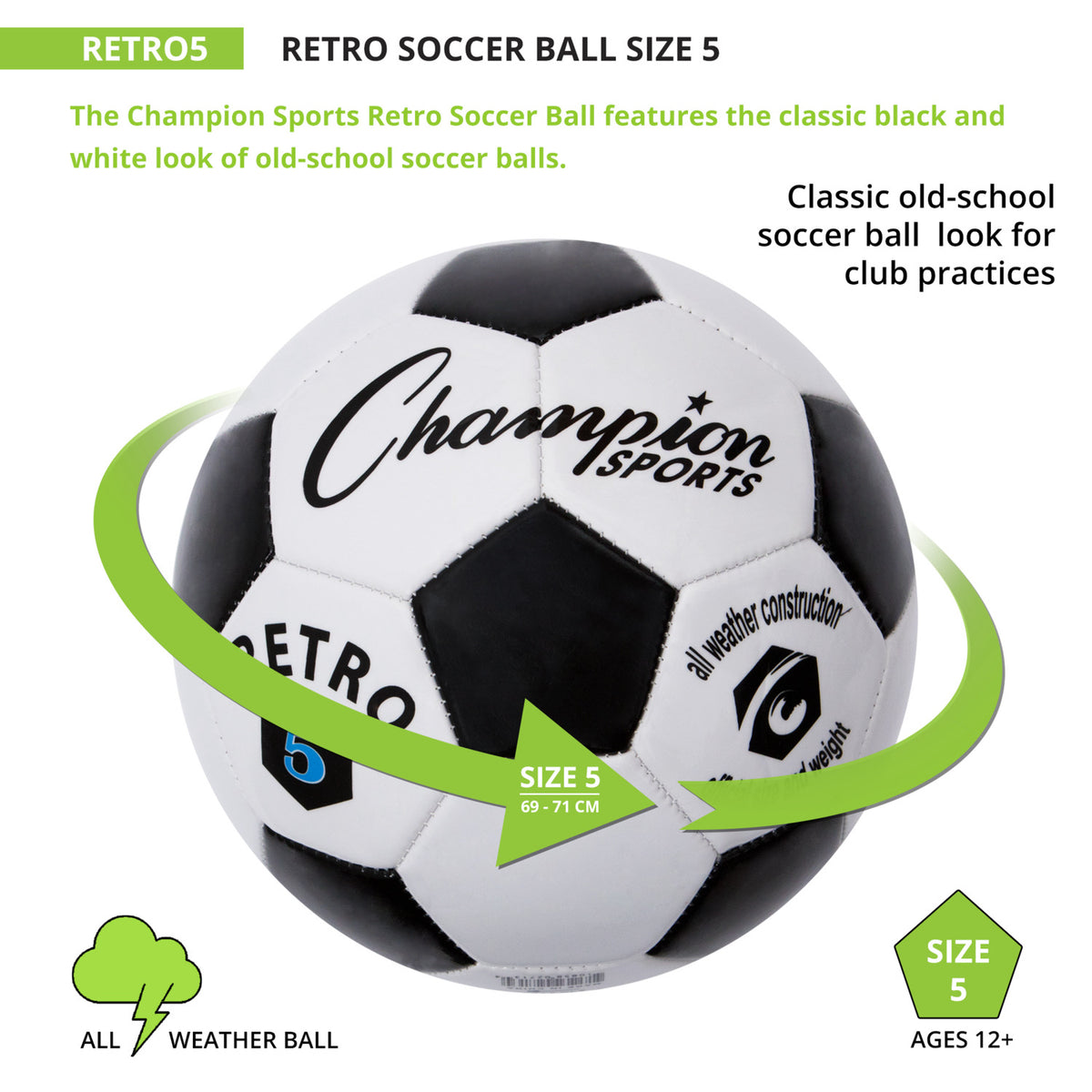 Champion Sports Retro Soccer Ball