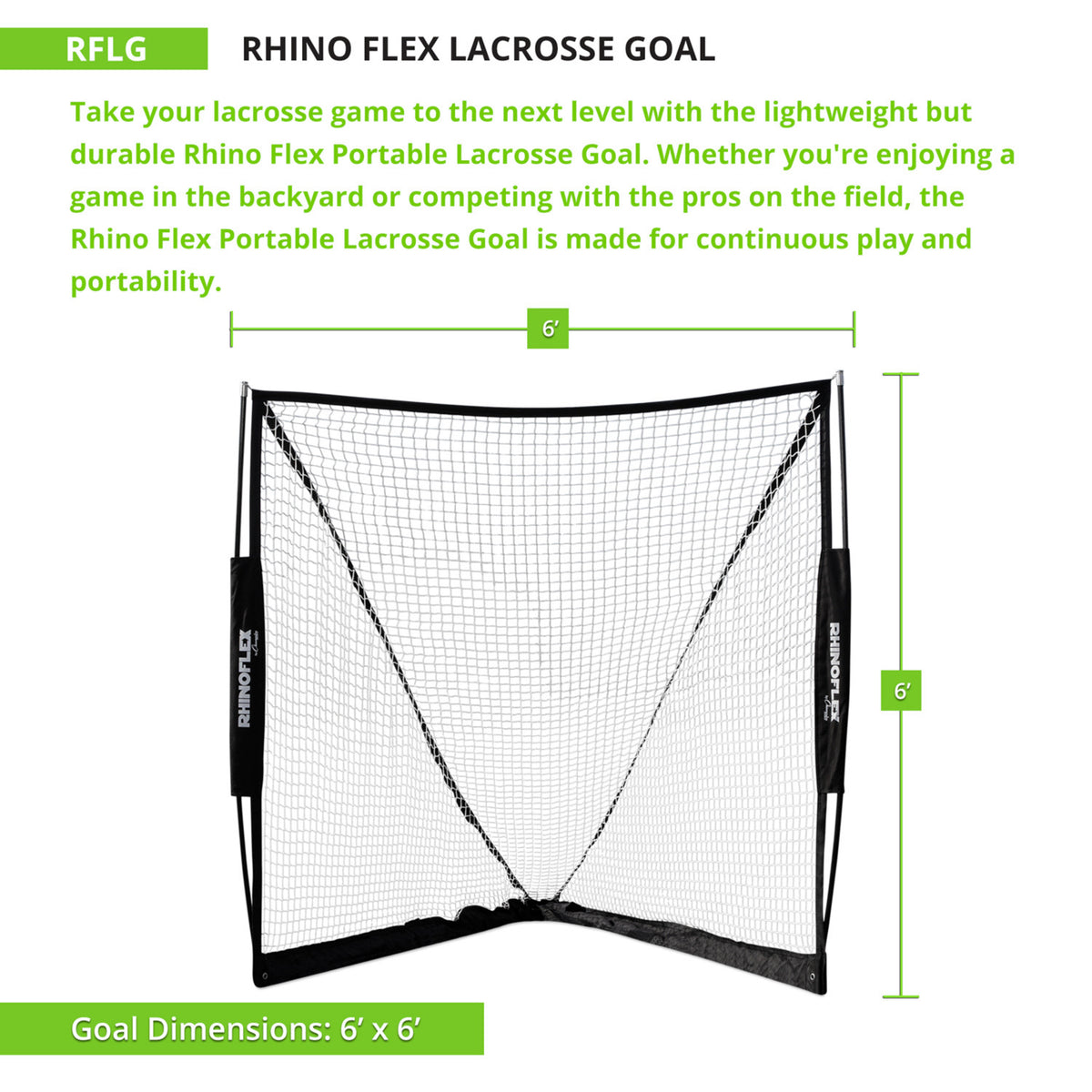 Champion Sports Rhino Flex 6' x 6' Lacrosse Goal