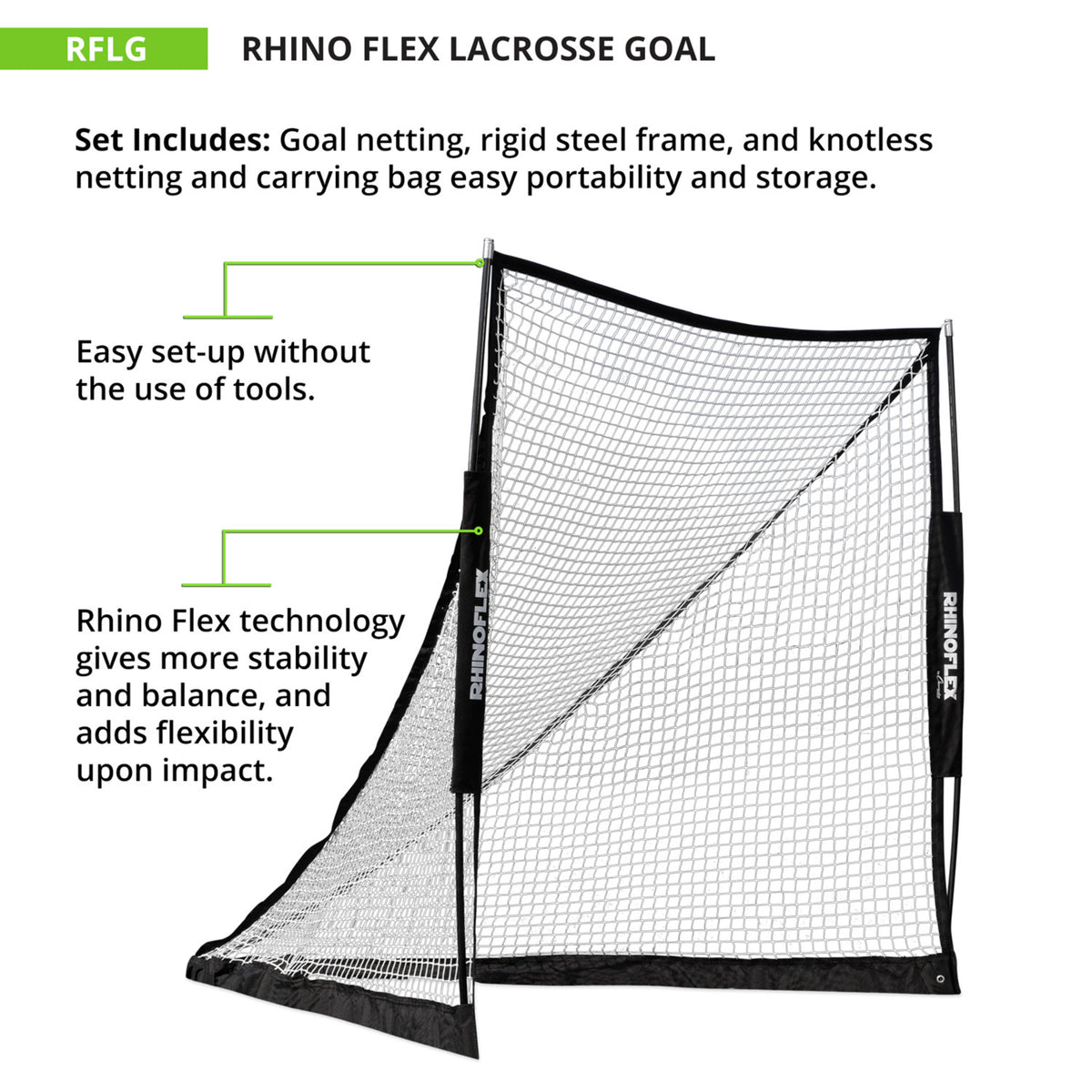 Champion Sports Rhino Flex 6' x 6' Lacrosse Goal