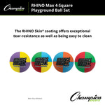 Champion Sports Rhino Max 4-Square Playground Ball Set