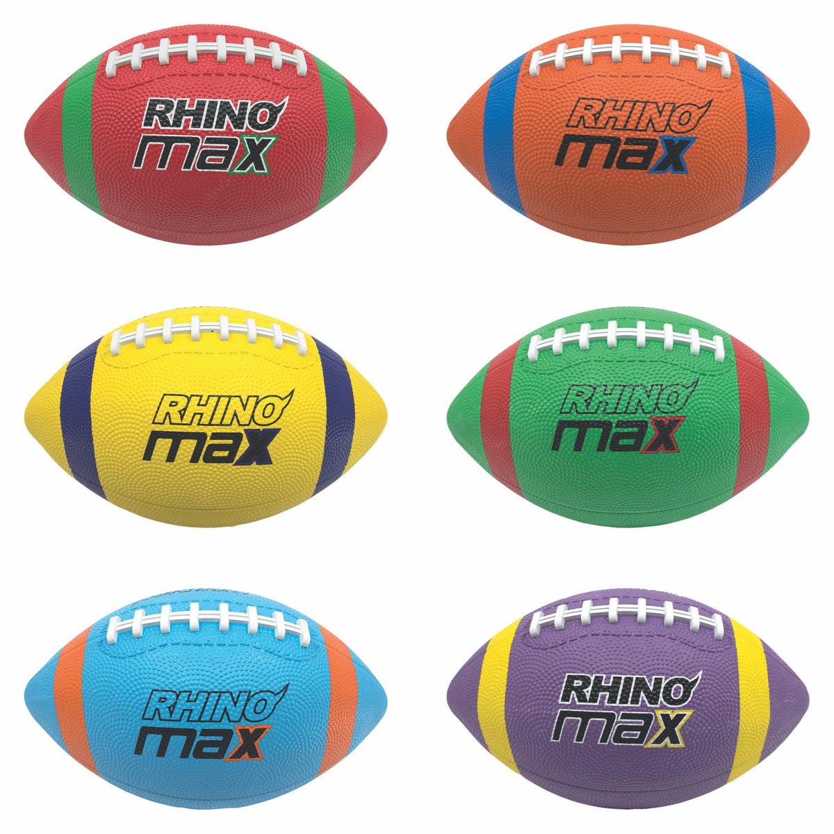 Champion Sports Rhino Max Playground Football Set - Set of 6