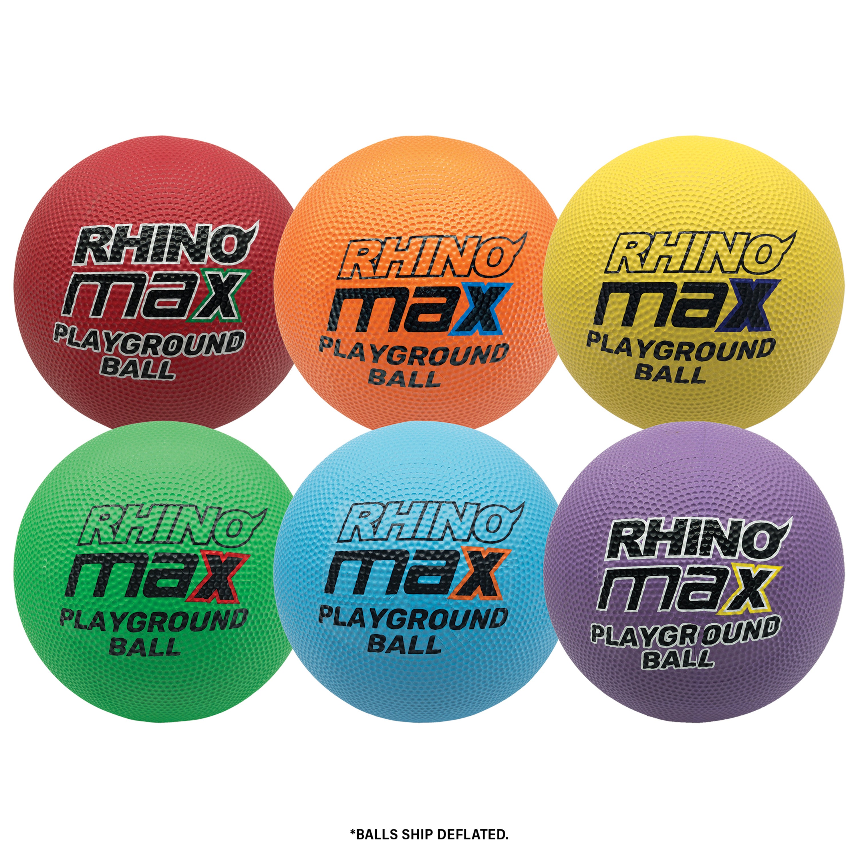 Champion Sports Rhino Max Playground Ball Set - Set of 6