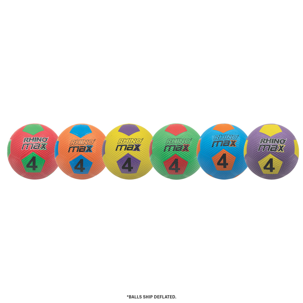 Champion Sports Rhino Max Playground Soccer Ball Set - Set of 6