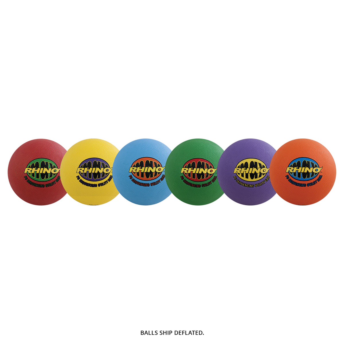 Champion Sports Rhino Max Numbered Playground Ball Set - Set of 6