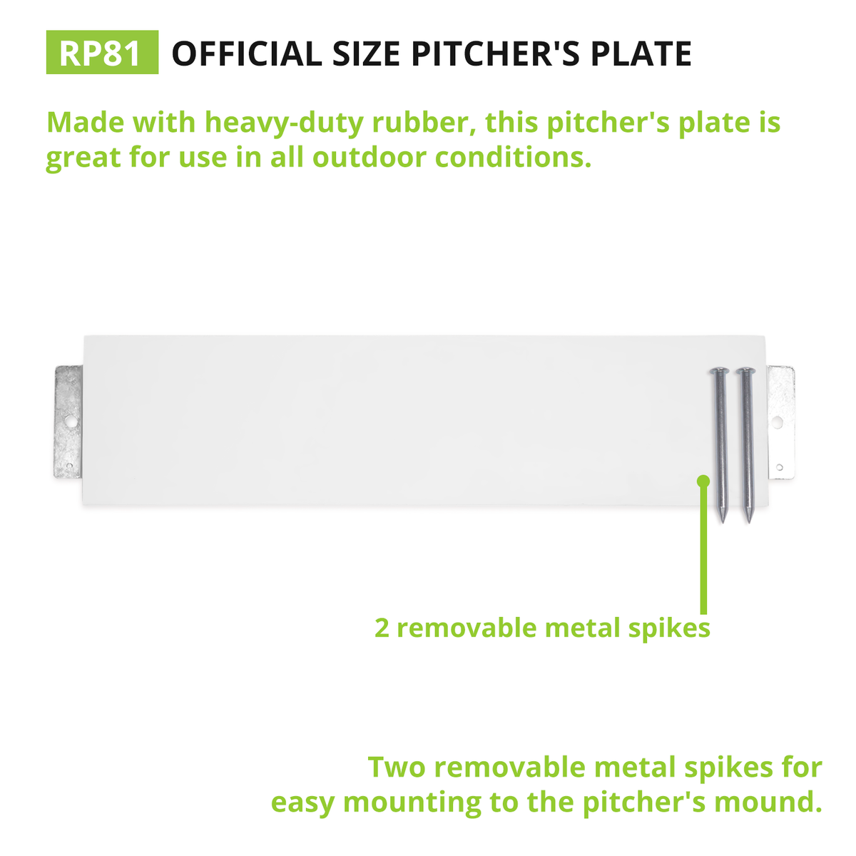 Champion Sports 2-Spike Pitcher's Plate