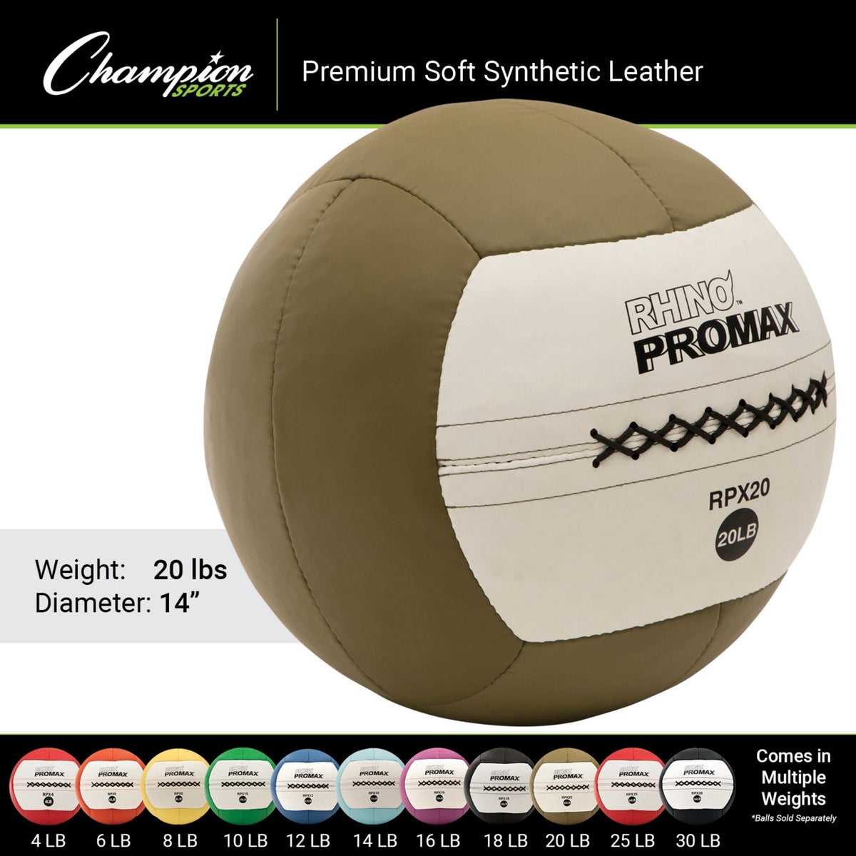 Champion Sports Rhino Fitness Promax Wall Ball