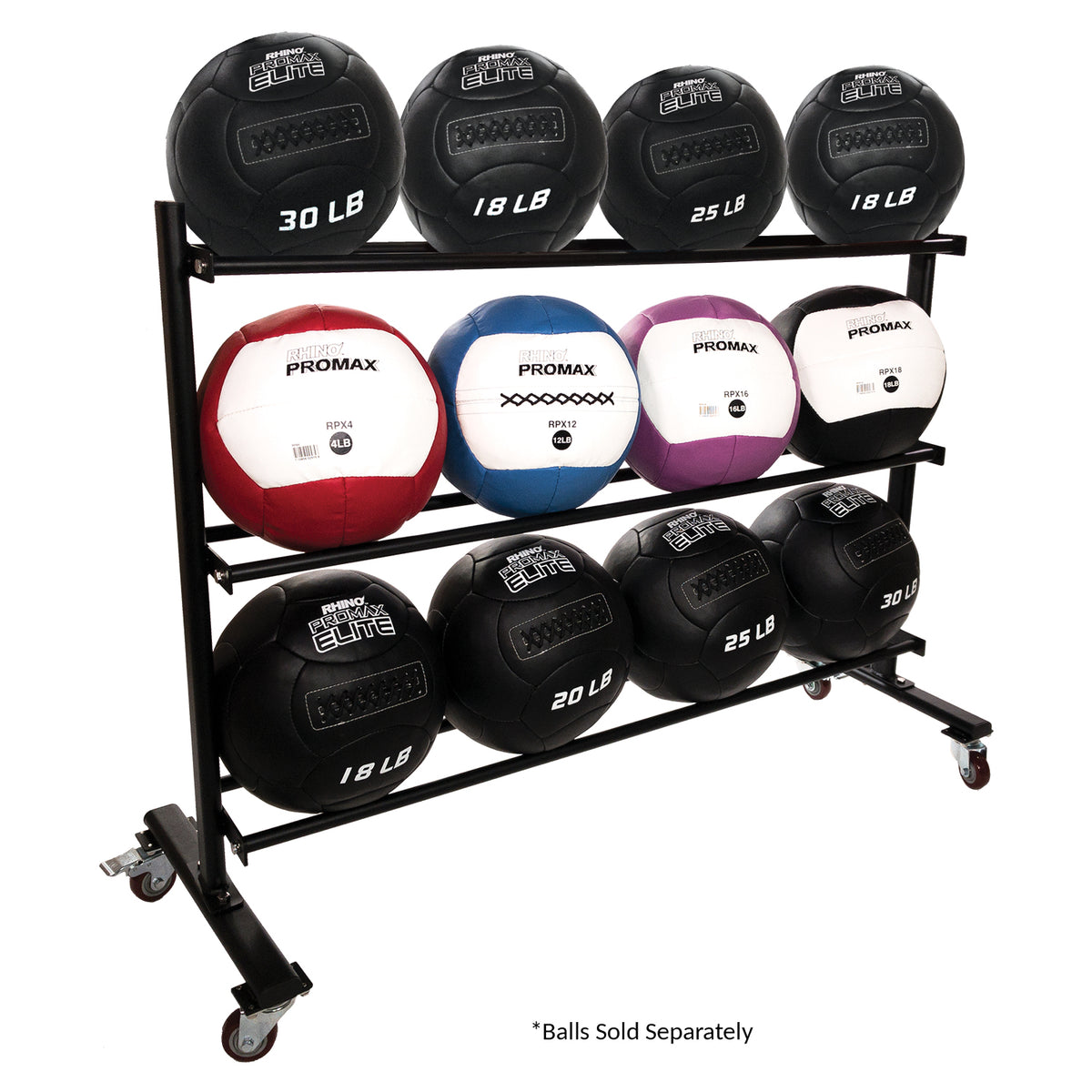 Champion Sports ProMax 3-Level Medicine Ball Rack