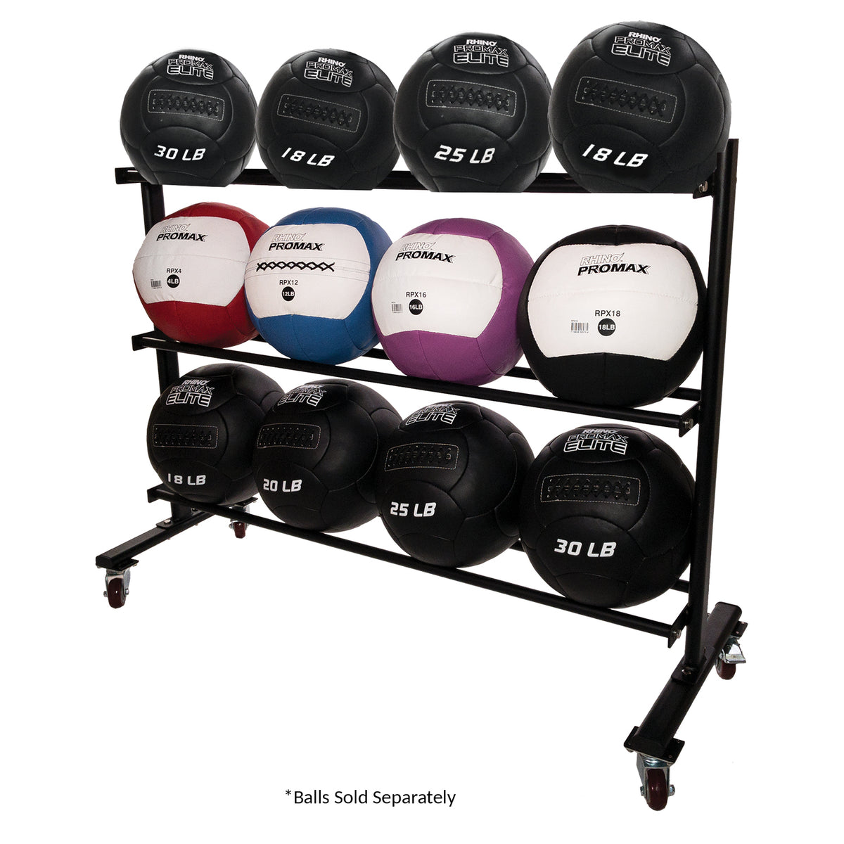 Champion Sports ProMax 3-Level Medicine Ball Rack