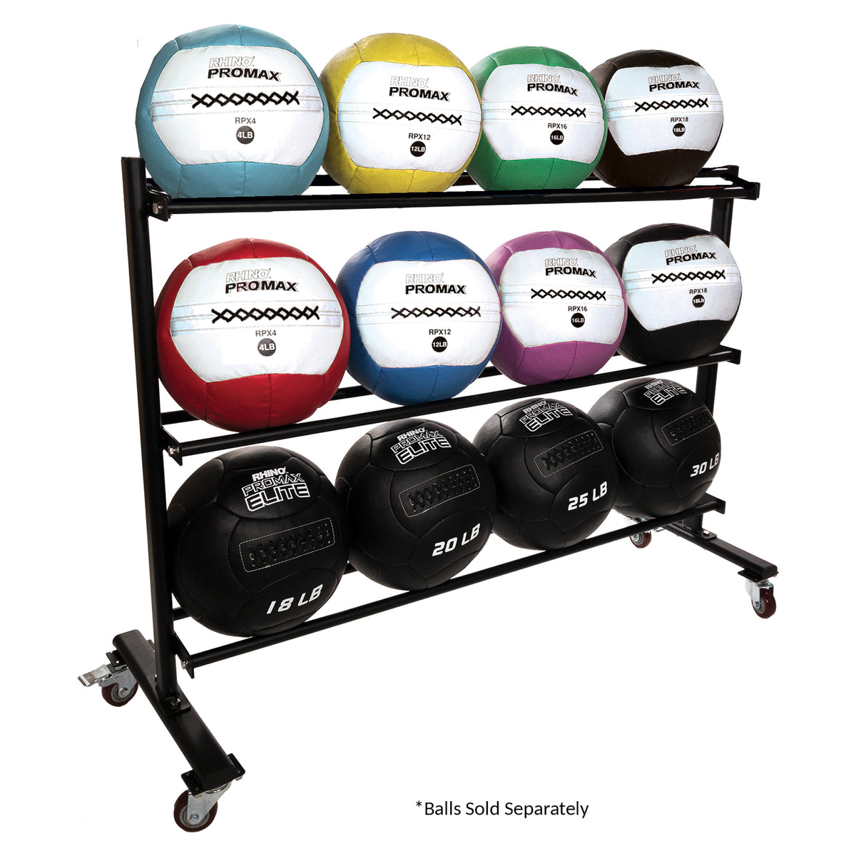 Champion Sports ProMax 3-Level Medicine Ball Rack