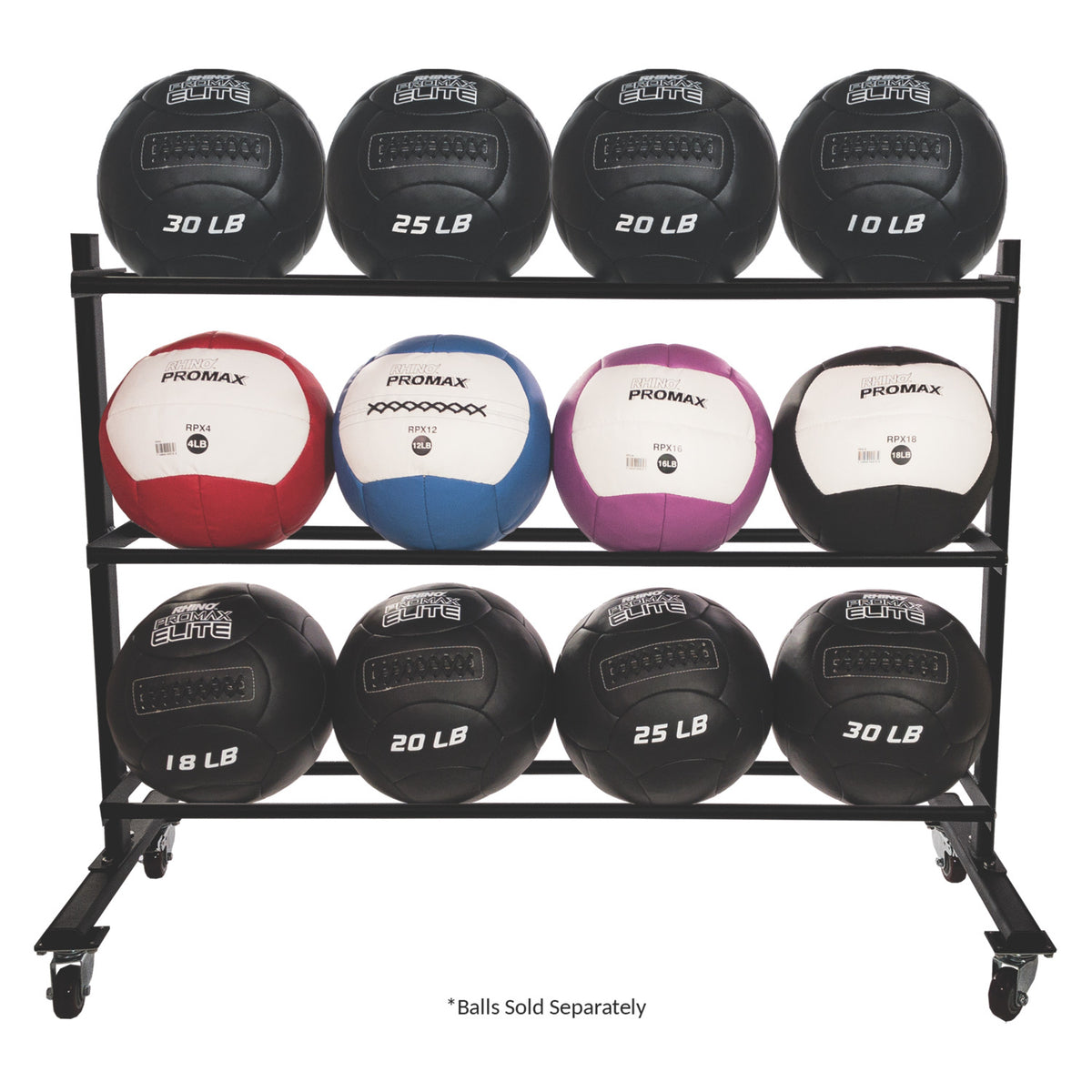 Champion Sports ProMax 3-Level Medicine Ball Rack