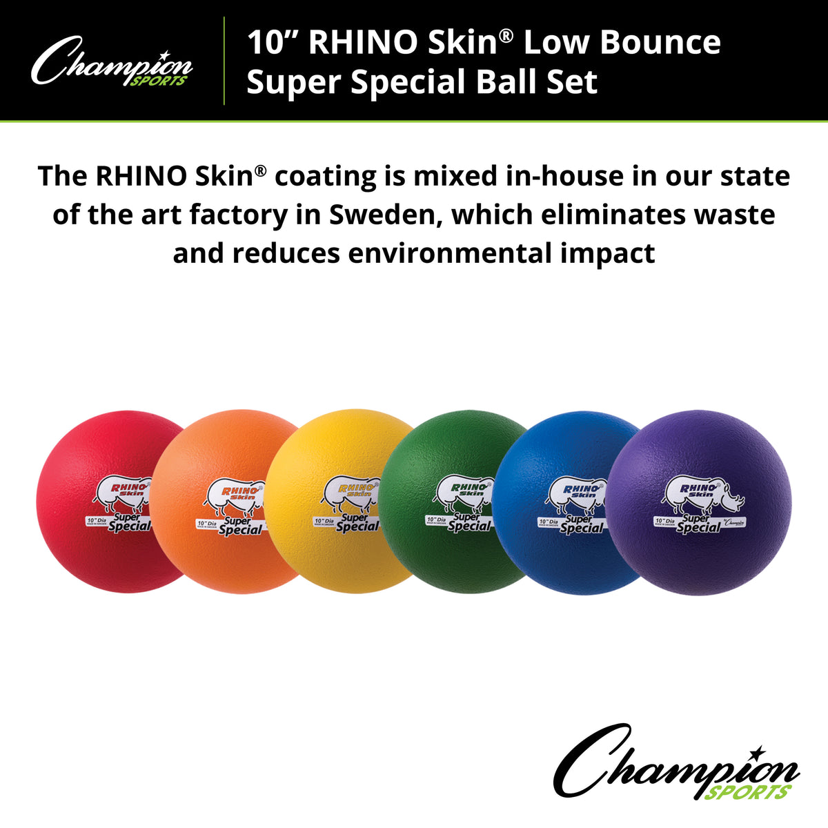Champion Sports Rhino Skin 10" Super Special Foam Ball