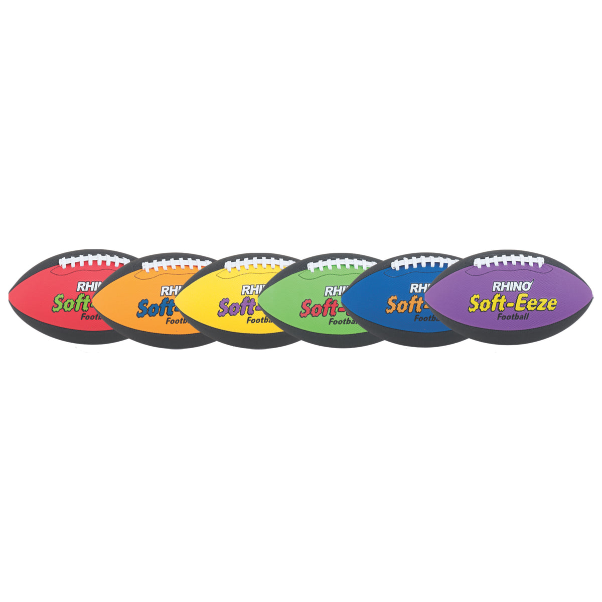 Champion Sports Rhino Soft-Eeze Ball Set of 6 - Football