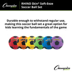 Champion Sports Rhino Soft-Eeze Ball Set of 6