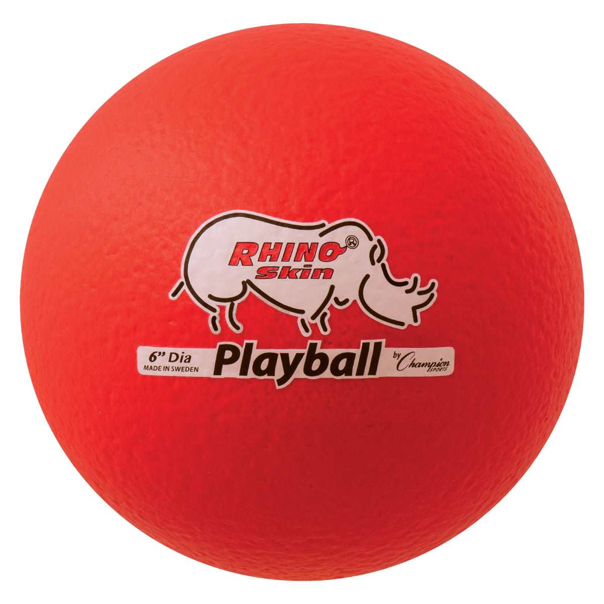 Champion Sports Rhino Skin Foam Ball, Medium Bounce - Single (Red)