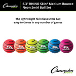 Champion Sports Rhino Skin Foam Ball, Medium Bounce