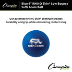 Champion Sports Rhino Skin 6" Low Bounce Softi Foam Ball