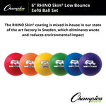 Champion Sports Rhino Skin 6" Low Bounce Softi Foam Ball