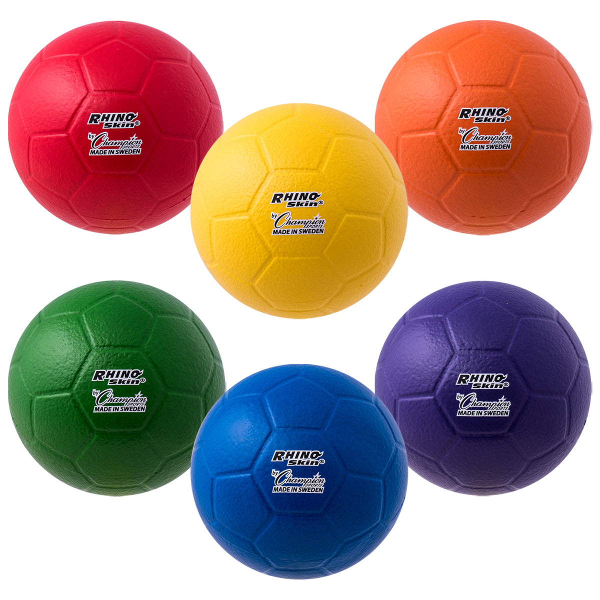 Champion Sports Rhino Skin High Bounce Soccer Ball Set