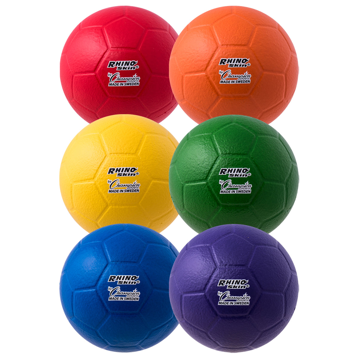 Champion Sports Rhino Skin High Bounce Soccer Ball Set