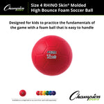 Champion Sports Rhino Skin Molded Foam Soccer Ball
