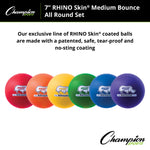 Champion Sports Rhino Skin 7" Medium Bounce Allround Foam Ball