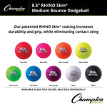 Champion Sports Rhino Skin 8.5" Medium Bounce Dodgeball