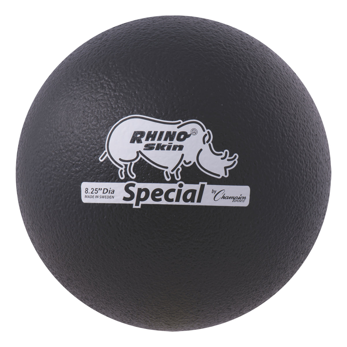 Champion Sports Rhino Skin 8.5" Medium Bounce Dodgeball - Black
