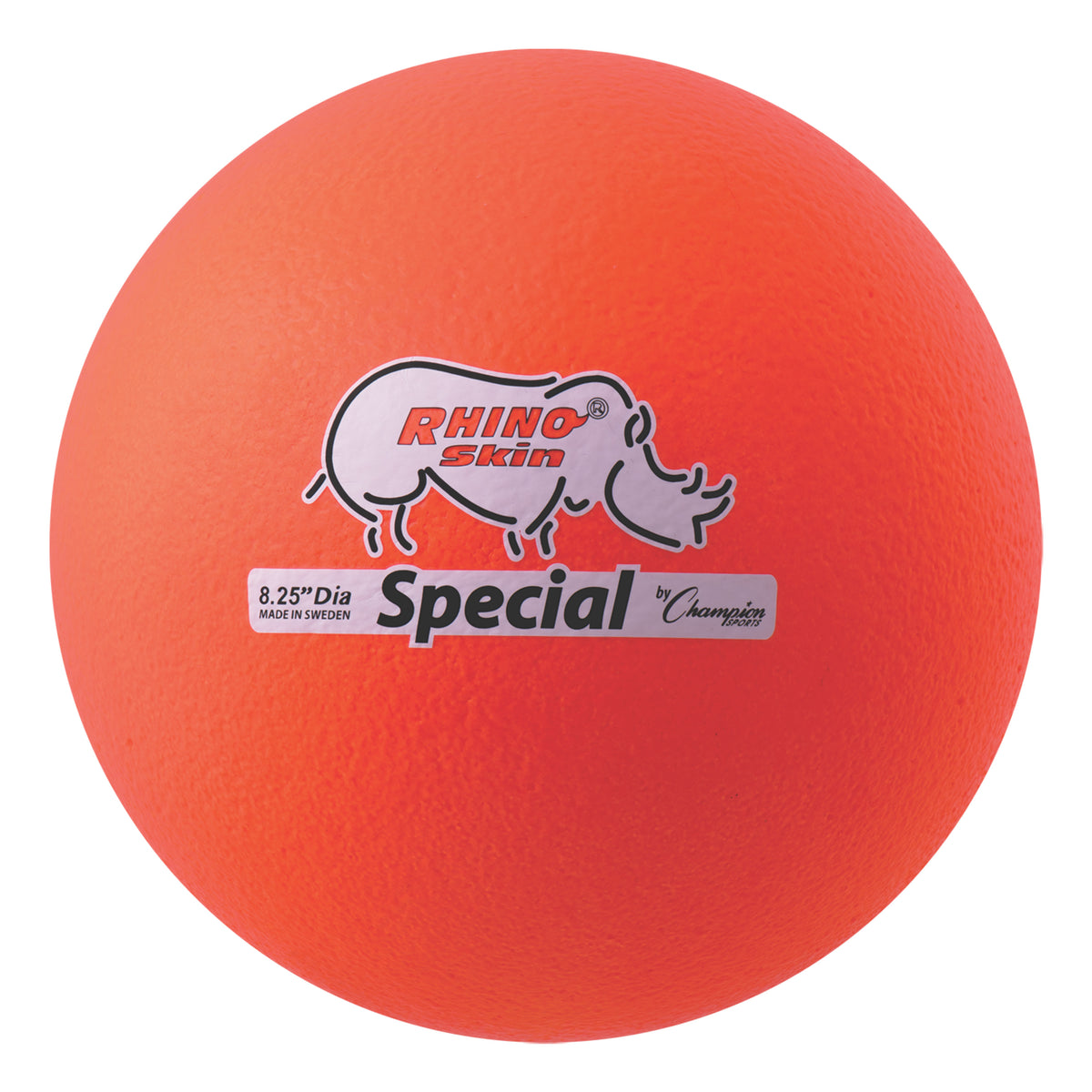 Champion Sports Rhino Skin 8.5" Medium Bounce Dodgeball - Neon Orange