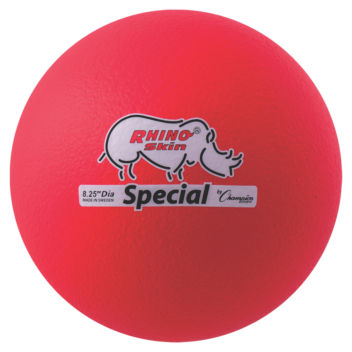 Champion Sports Rhino Skin 8.5" Medium Bounce Dodgeball - Neon Red