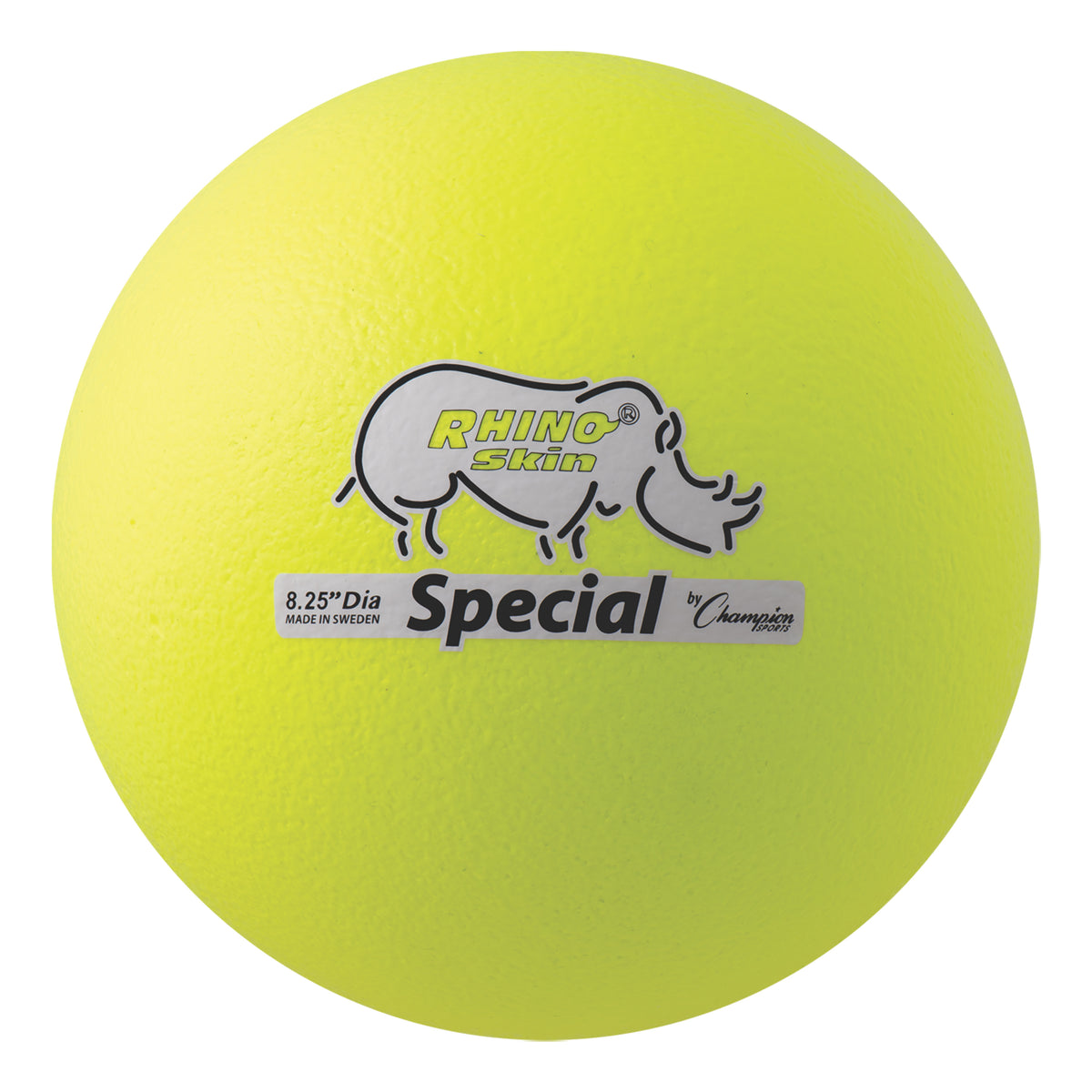 Champion Sports Rhino Skin 8.5" Medium Bounce Dodgeball - Neon Yellow