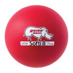 Champion Sports Rhino Skin 8.25" Low Bounce Softi Foam Ball, Red