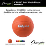 Champion Sports Rhino Skin 9" High Bounce Foam Basketball
