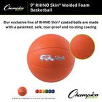 Champion Sports Rhino Skin 9" High Bounce Foam Basketball