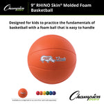 Champion Sports Rhino Skin 9" High Bounce Foam Basketball
