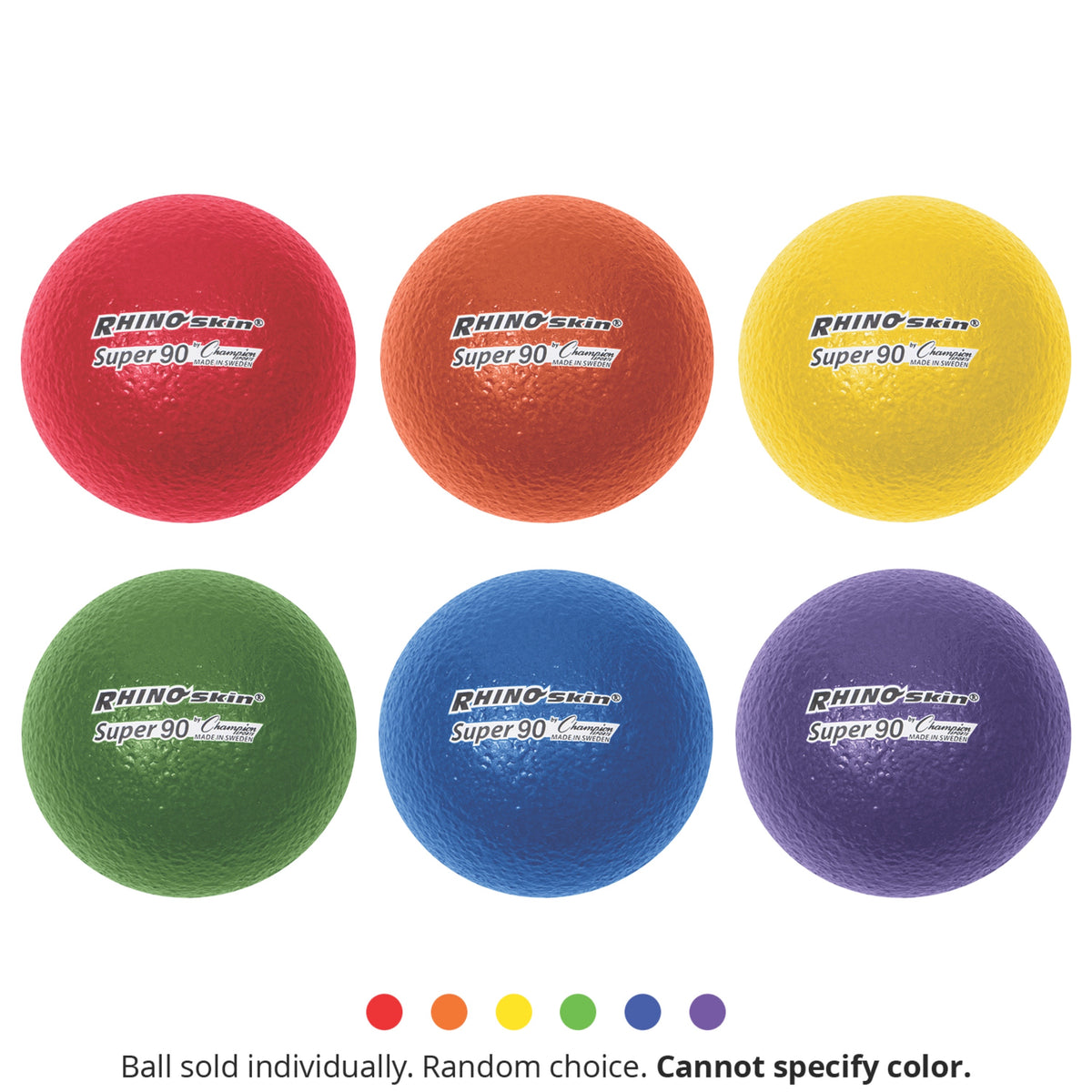 Champion Sports Rhino Skin 3.5" Super 90 High Bounce Foam Ball - Single (Random Color)