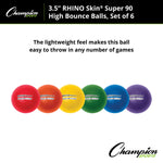 Champion Sports Rhino Skin 3.5" Super 90 High Bounce Foam Ball