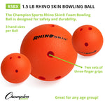 Champion Sports Rhino Skin 1.5 lb Foam Bowling Ball
