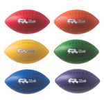 Champion Sports Rhino Skin Molded Foam Football - 9.75" / Set of 6 (Assorted Colors)