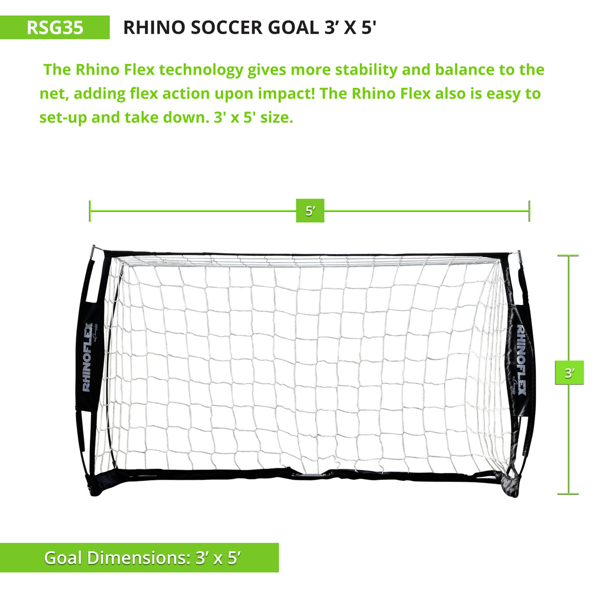 Champion Sports Rhino Flex Portable Soccer Goal